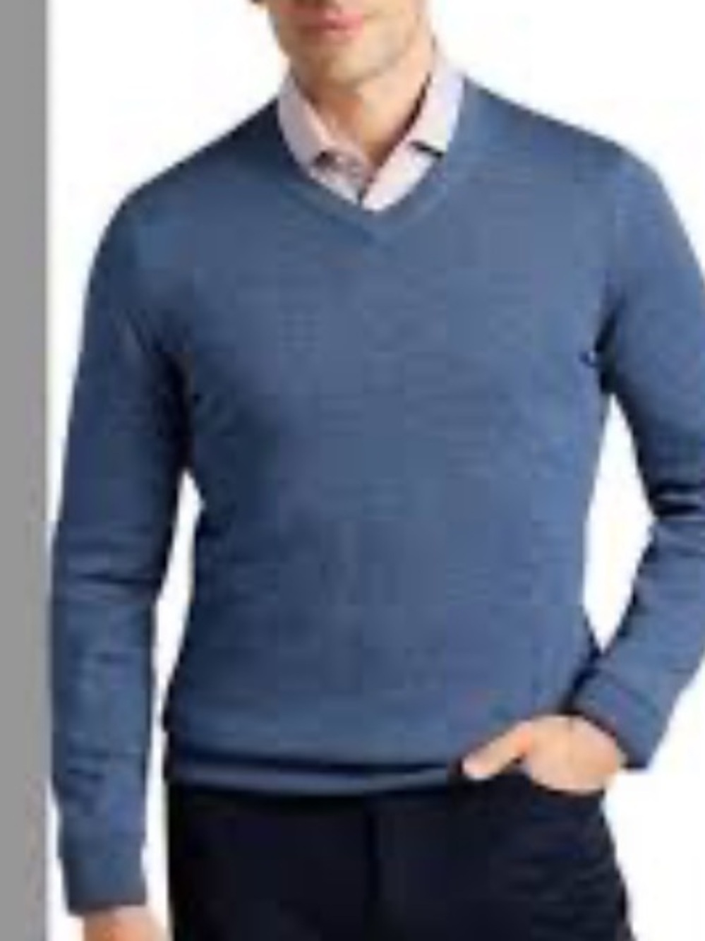 Joseph Abound  Navy V-Neck Sweater